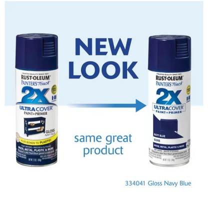 RUST-OLEUM 12 oz Painter's Touch 2X Ultra Cover Gloss Navy Blue Spray Paint & Primer