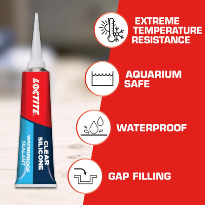 LOCITITE  2.7 fl oz Clear Silicone Waterproof Sealant