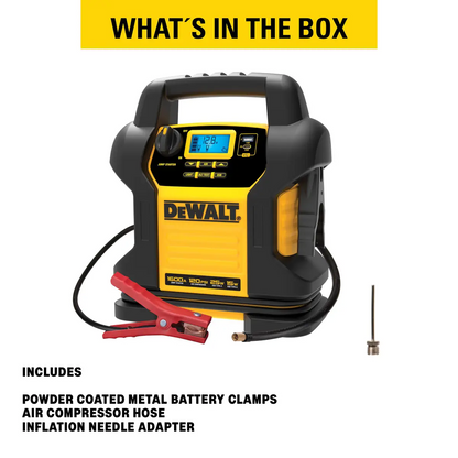 DEWALT 1600 Peak Amp Jump Starter with Digital Compressor